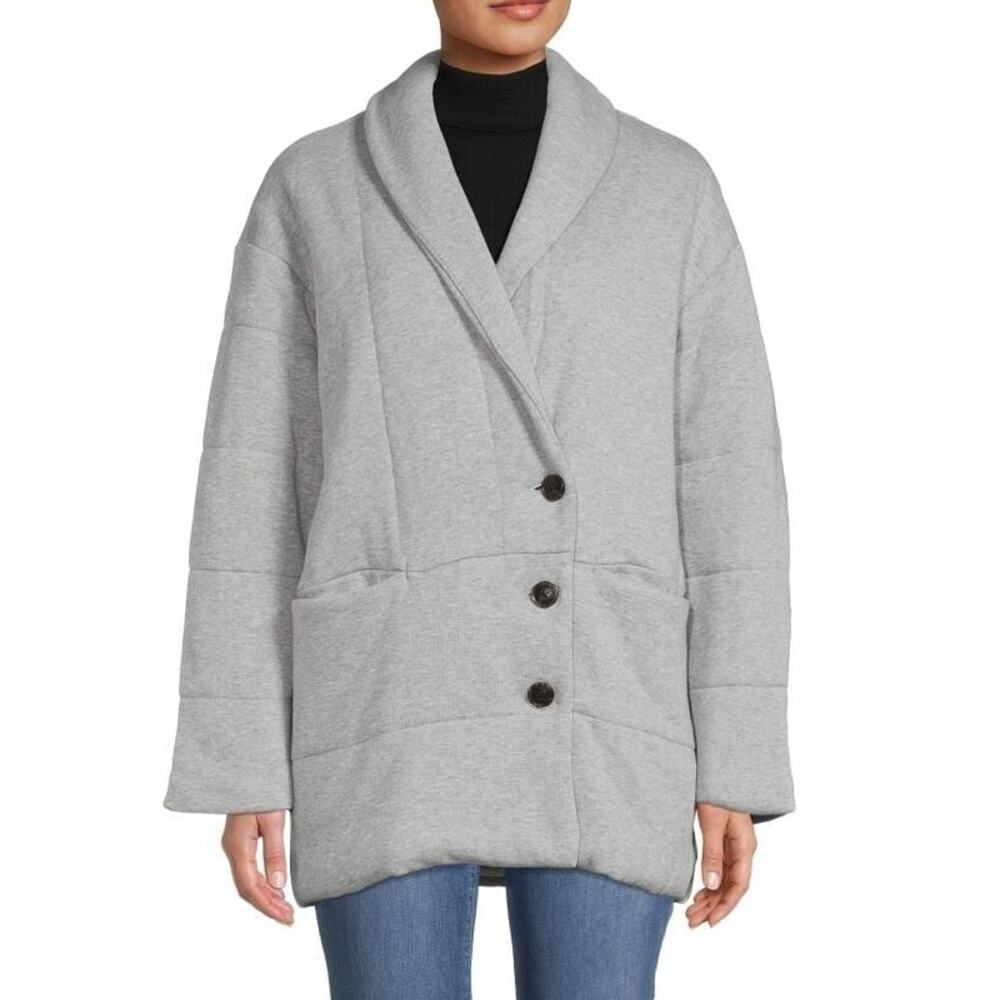 Madewell Gray Shawl Collar Coat